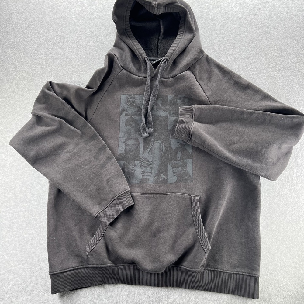 Taylor Swift The Eras Tour Hoodie Women XL Charcoal Gray Graphic Print Oversized